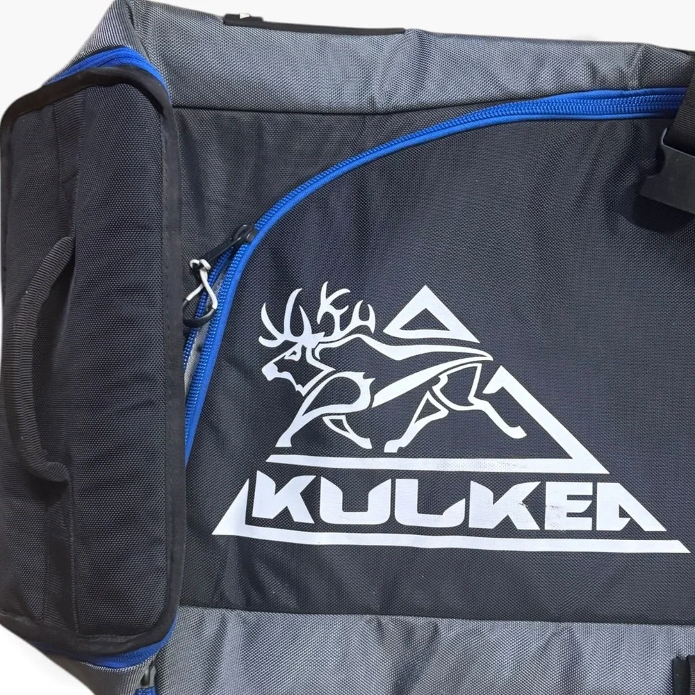 Kulkea Kantaja Wheeled Ski Bag Black Grey Blue Padded Roller Travel Case 190cm